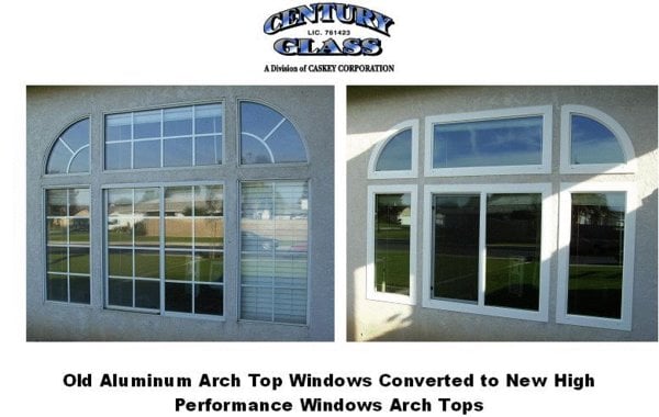 Old Aluminium Arch Top Windows Converted To New High Performance Windows Arch Tops